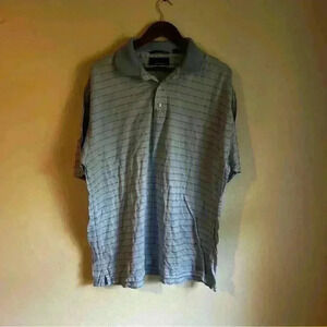 Men’s Greg Norman Blue Striped Polo